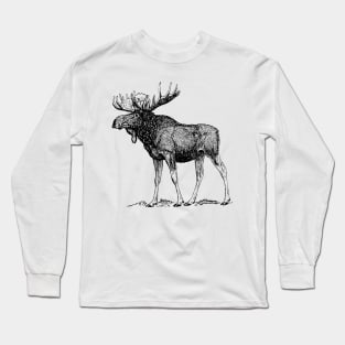 Vintage Moose Long Sleeve T-Shirt